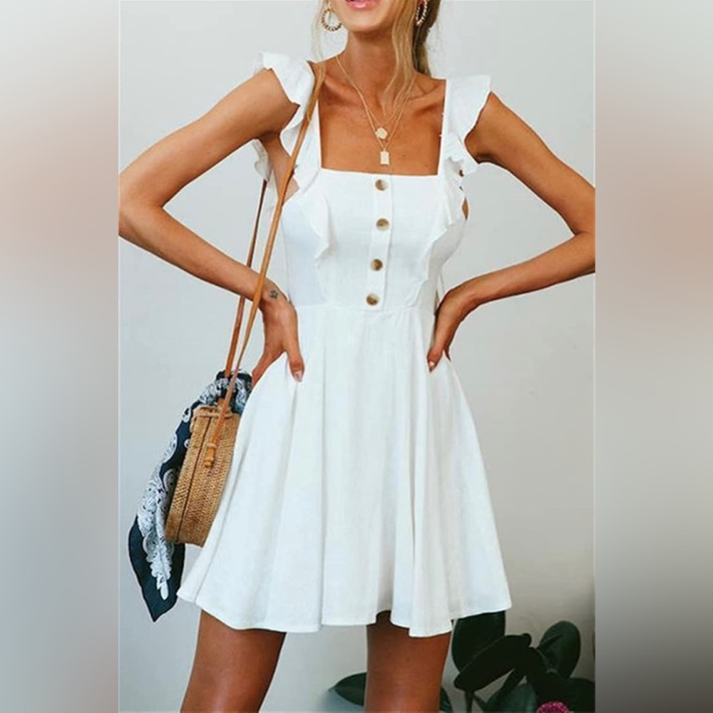 Ms. Jasmine Ruffle Spaghetti Strap Summer Dress